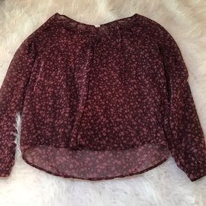 Old Navy flower blouse size large